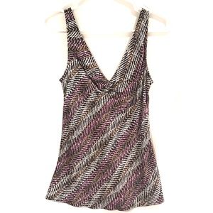COREY LYNN CALTER Sleeveless Top Multi-Color Sz2